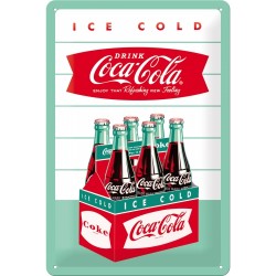 Placa metalica - Coca Cola - Diner Sixpack - 20x30 cm